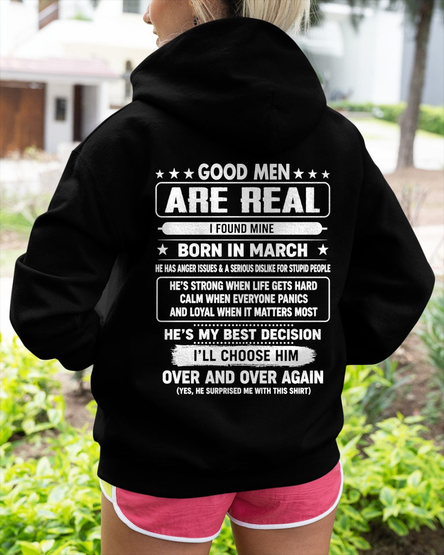 March Good Men Are Real Shirt – From Husband – NTNT03 - (SKU2608-511-03)