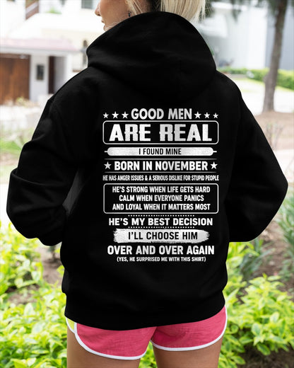 November Good Men Are Real Shirt – From Husband – NTNT11 - (SKU2608-511-11)