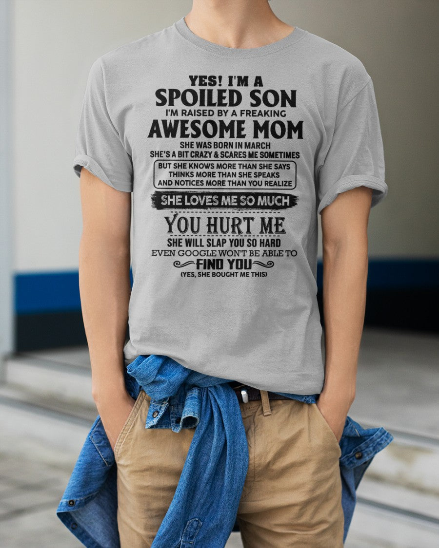 March - Awesome Mom - Perfect Gift For Your Son From Mom - ntnt03 (SKU-SPW-03)