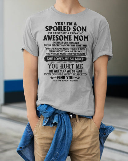 March - Awesome Mom - Perfect Gift For Your Son From Mom - ntnt03 (SKU-SPW-03)