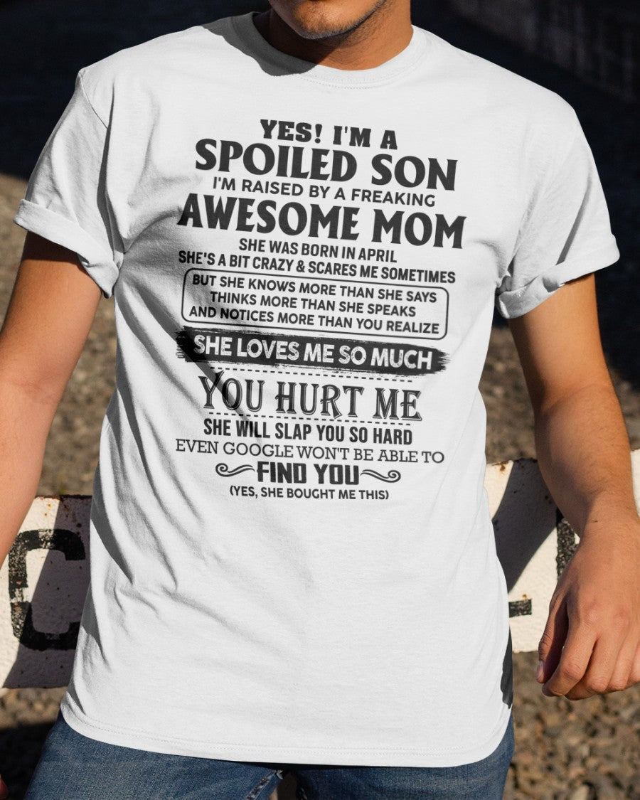 April - Awesome Mom - Perfect Gift For Son From Mom - ntnt04 (SKU-SPW-04)