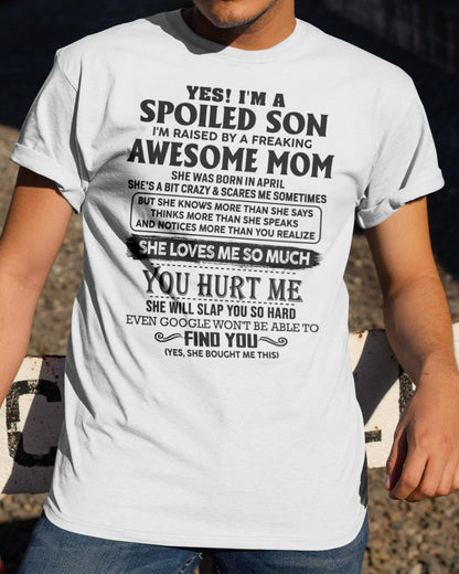 April - Awesome Mom - Perfect Gift For Son From Mom - ntnt04 (SKU-SPW-04)