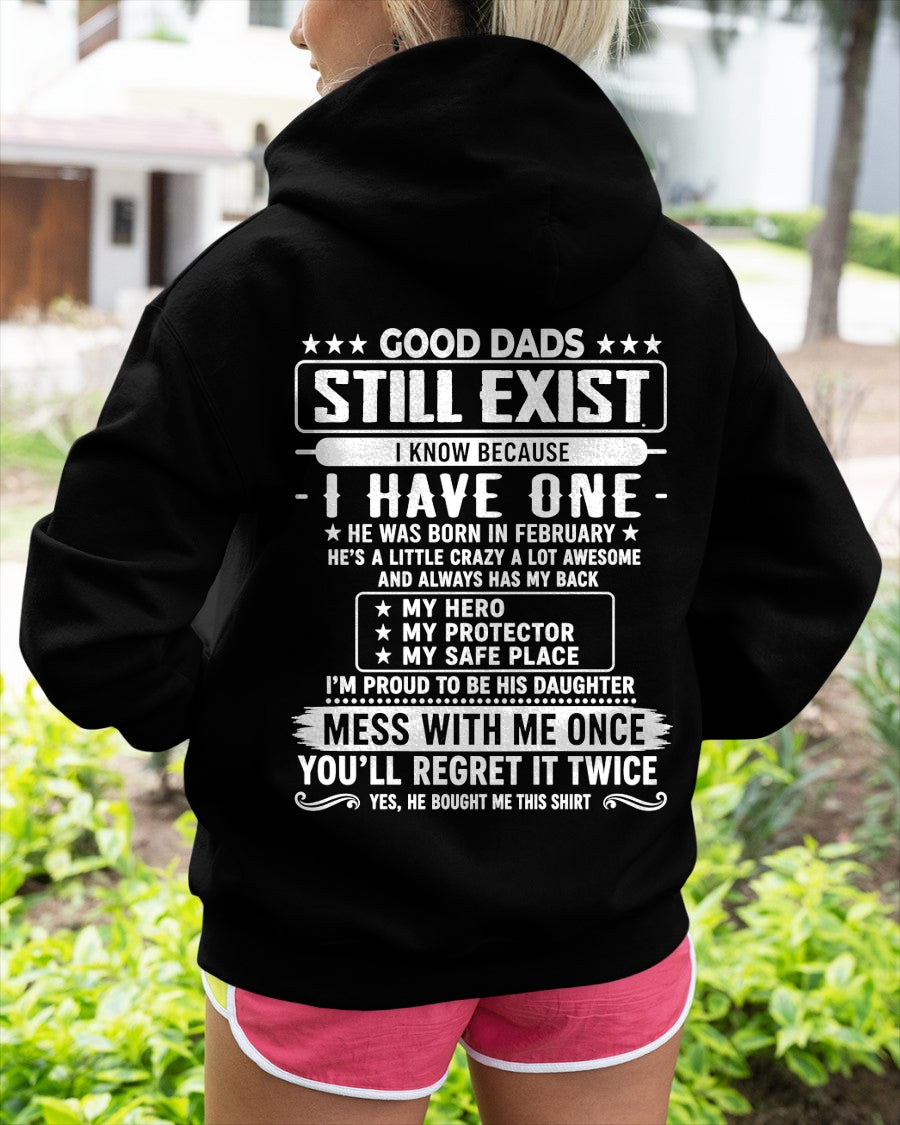 Good Dad Shirt - February Dad My Hero My Protector - From Dad - NTNT02 - (SKU2608-126-02)