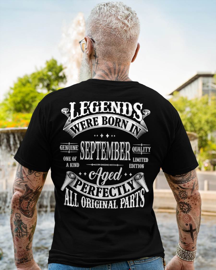 LEGENDS WERE BORN IN SEPTEMBER - T-SHIRT FOR MAN - ntnt09 (SKU08-37-09)