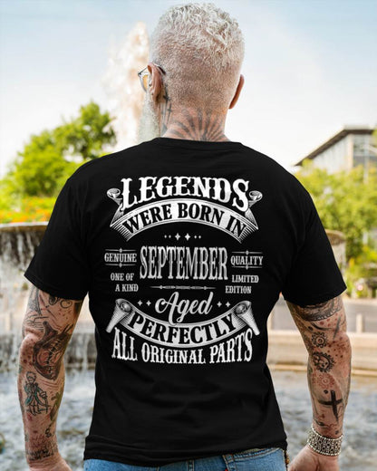 LEGENDS WERE BORN IN SEPTEMBER - T-SHIRT FOR MAN - ntnt09 (SKU08-37-09)