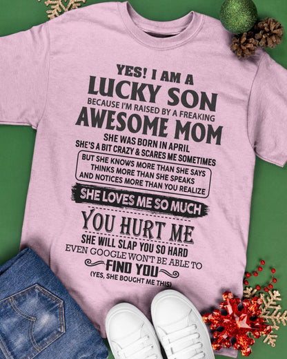 April - Awesome Mom - Perfect Gift For Your Son From Mom - ntnt04 (SKU-LKW-04)