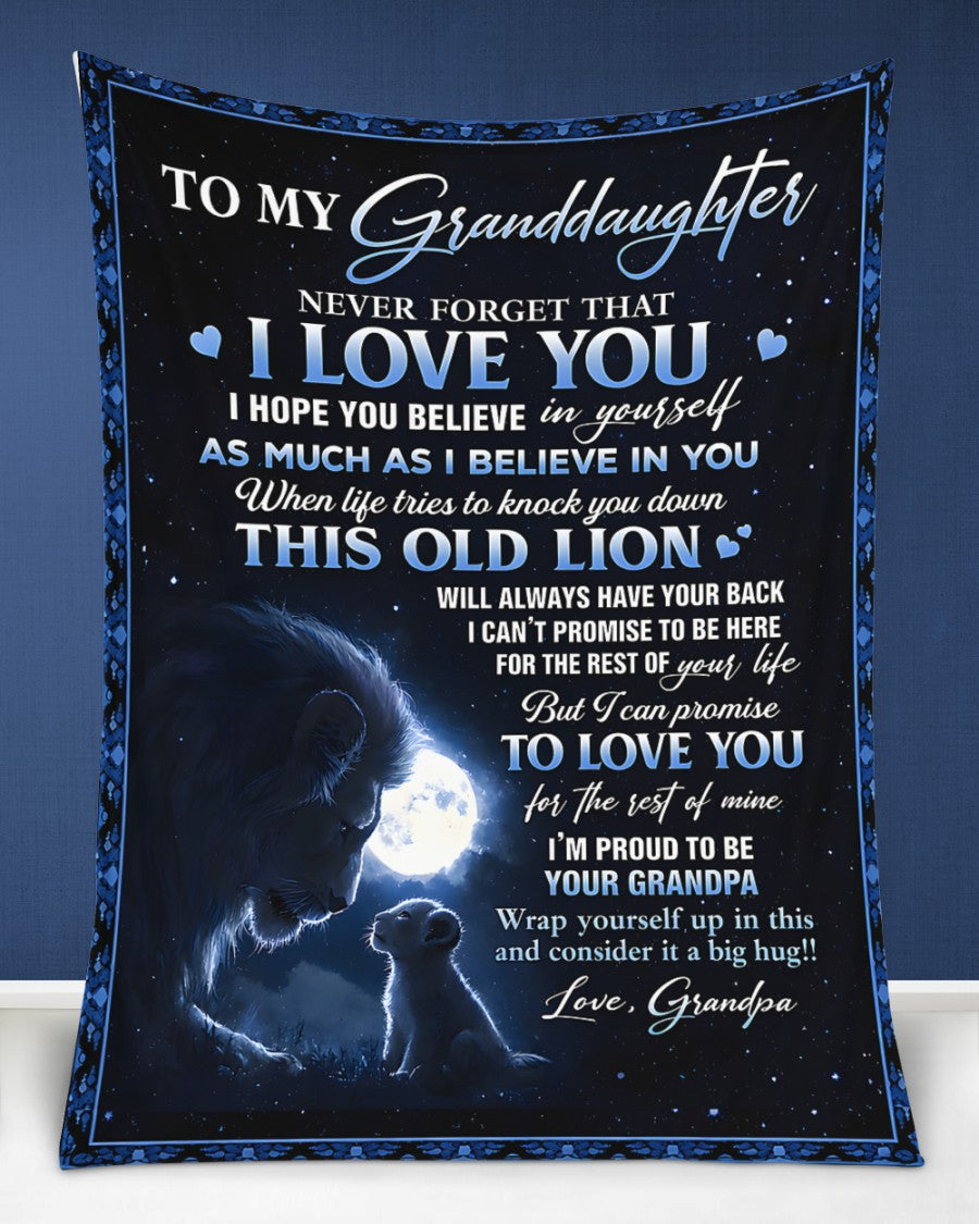 To My Grandaughter Blanket – Wrapped In Love From Granpa(SKU2603-149)