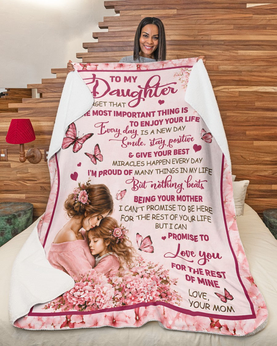 Special Gift For Your Daughter Blanket - From Mom (SKU2608-332)