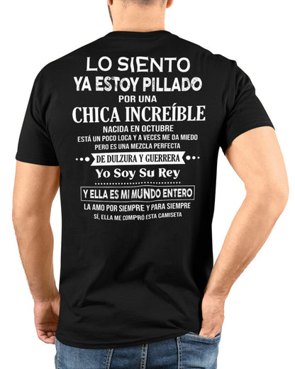 Octubre Chica Increíble - Regalo especial para tu novio - T10 (SKU04-112)