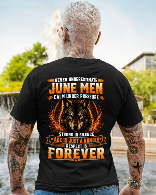June Men Wolf Shirt – Calm Under Pressure, Respect Is Forever T-Shirt - From Boy - NTNT06 - (SKU2609-59-06)