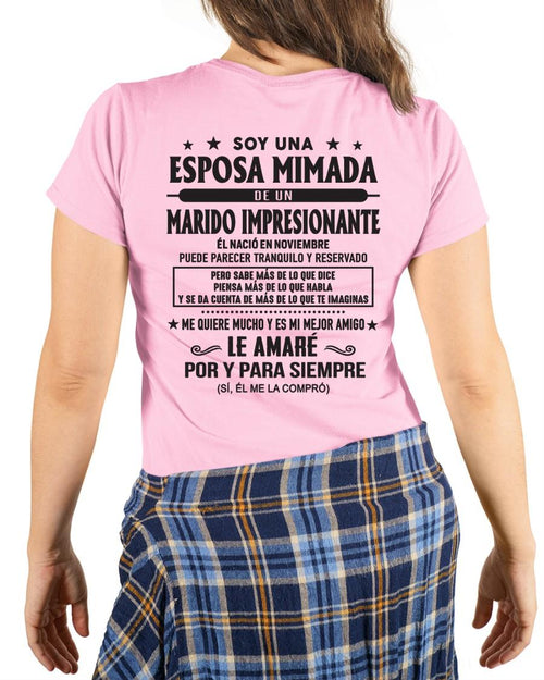 Noviembre - Soy una Esposa mimada de un Marido impresionante - Regalo especial para tu esposa - T11 (SKU05-101-11)