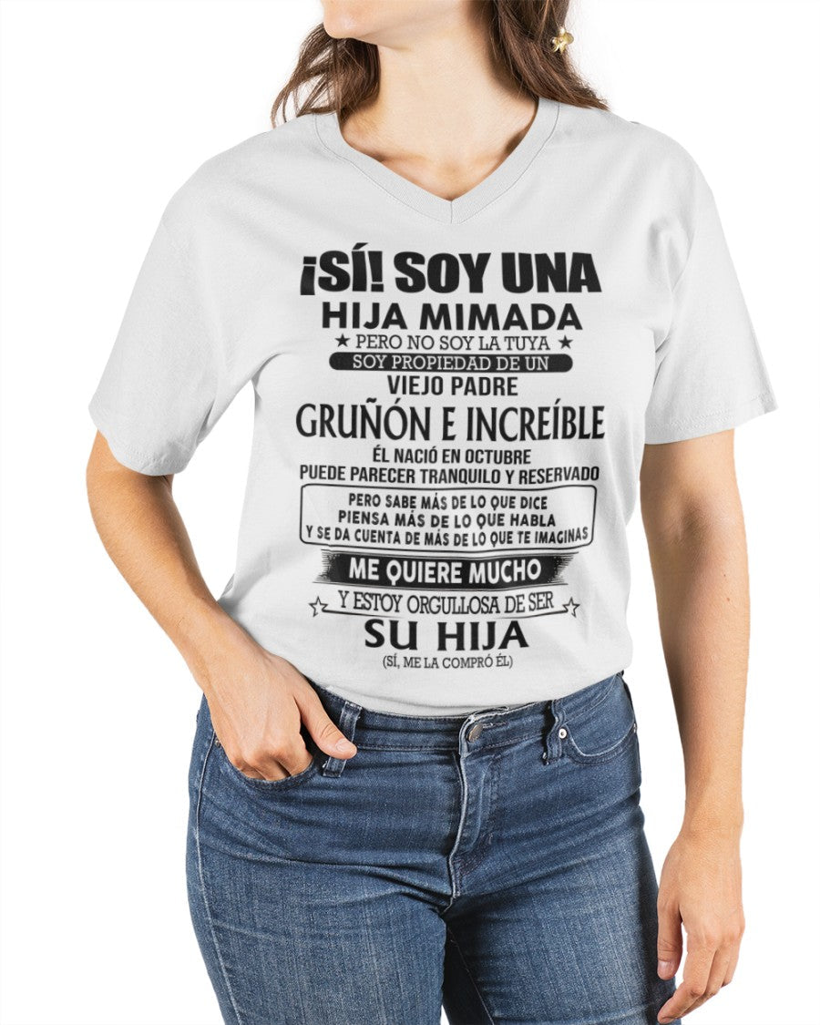 Padre nacido en Octubre - Regalo especial para hija - TBN - T10 (Sku.TbnA16-10)