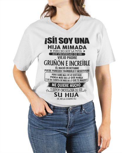 Padre nacido en Octubre - Regalo especial para hija - TBN - T10 (Sku.TbnA16-10)