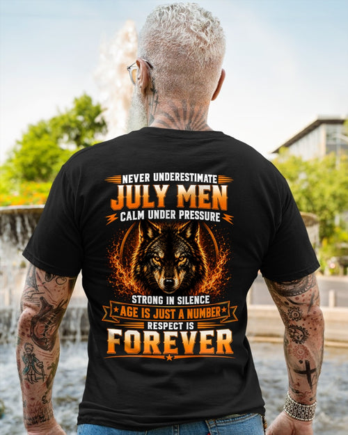 July Men Wolf Shirt – Calm Under Pressure, Respect Is Forever T-Shirt - From Boy - NTNT07 - (SKU2609-59-07)