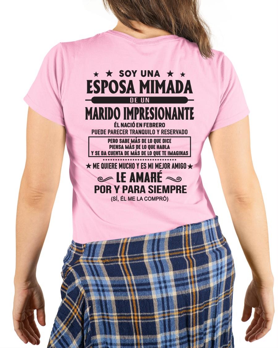 Febrero - Soy una Esposa mimada de un Marido impresionante - Regalo especial para tu esposa - T02 (SKU05-101-02)