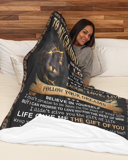 To My Grandaughter Blanket – Wrapped In Love From Granpa(SKU2603-346)