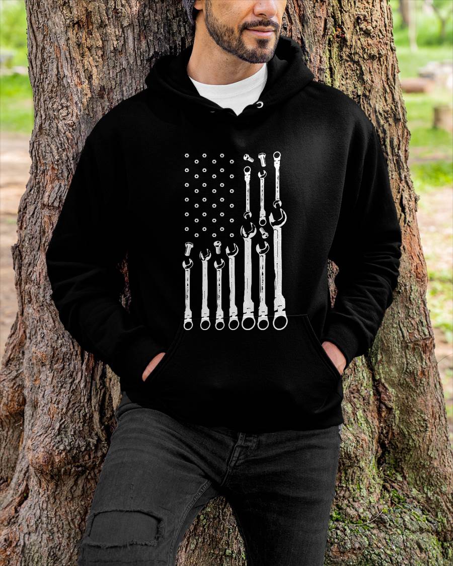 Mechanic Flag American Patriotic Flag Car Mechanic USA Flag T-Shirt - Gift For Mechanic - ntnt (SKUM08-D09)