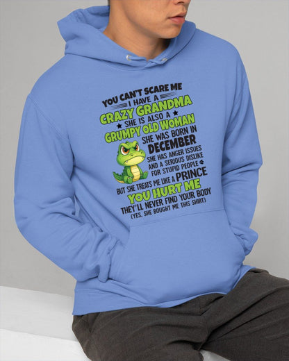 DECEMBER - YOU CAN'T SCARE ME - FOR GRANDSON - GIFT FROM GRANDMA - ntnt12 (SKU09-85-12)