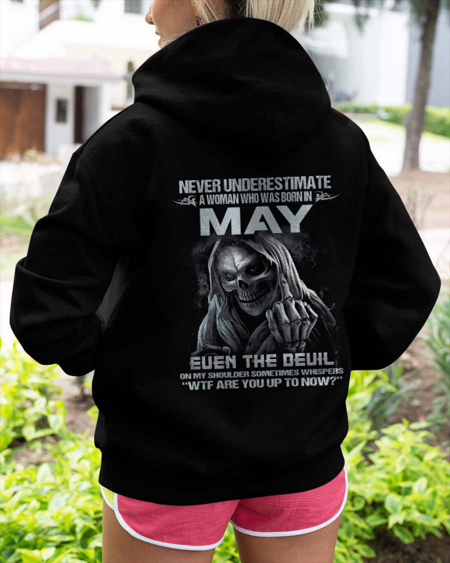 Never Underestimate A Woman Who Was Born In May – T-Shirt For Woman – ntnt05 (SKU09-13-05)