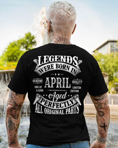 LEGENDS WERE BORN IN APRIL - T-SHIRT FOR MAN - ntnt04 (SKU08-37-04)