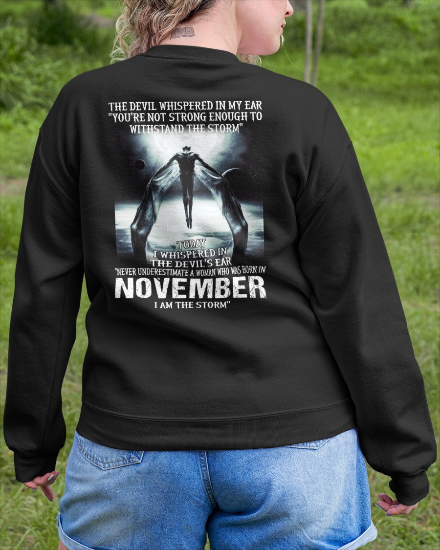 November - The Devil Whispered In My Ear - T-Shirt For Woman - ntnt11 (SKU-CHAUU-11)