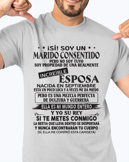 Septiembre - Esposa increíble nació en septiembre - Regalo especial para Marido - T09 (SKU05-105-09)
