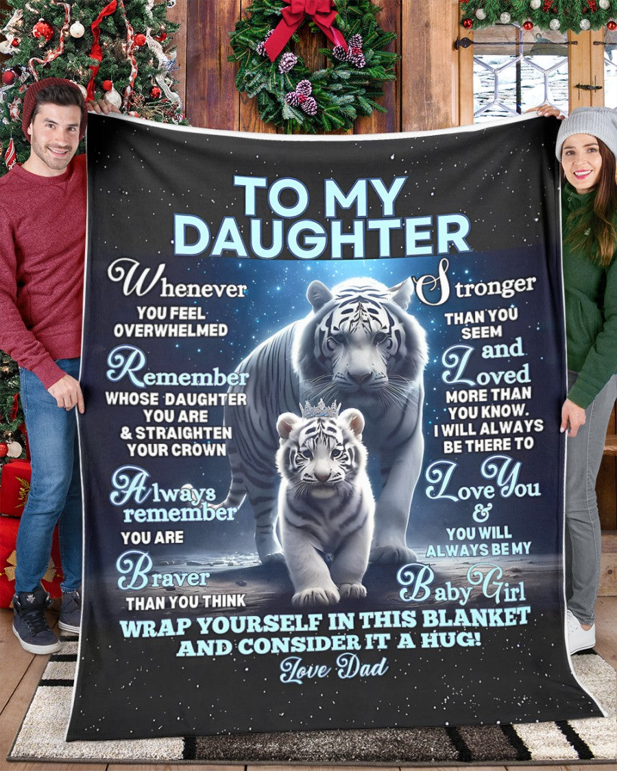 To My Daughter Blanket – Wrapped In Love From Dad (SKU-CHAU-B04)
