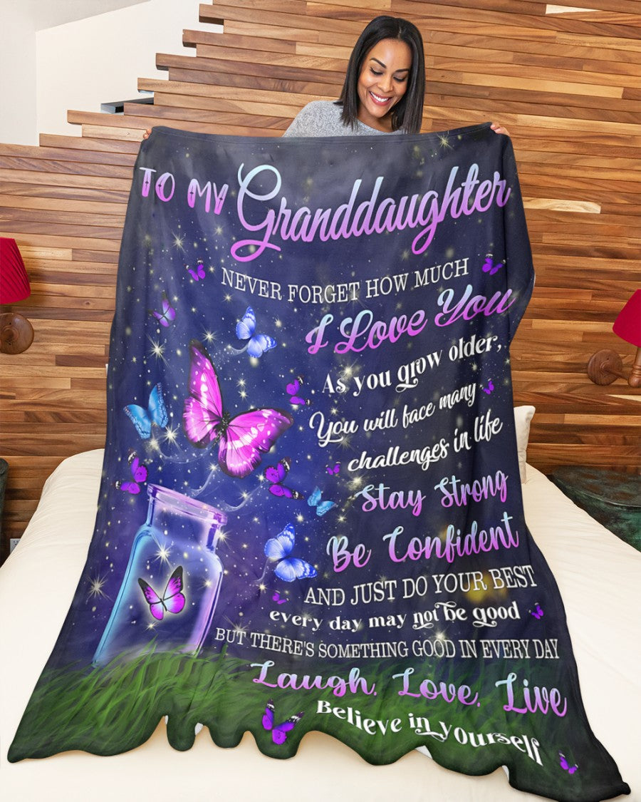 BLANKET FOR GRANDDAUGHTER – COMFORT & WARMTH GIFT 2 Sherpa Fleece Blanket NTTD00 (SKUB08-60)