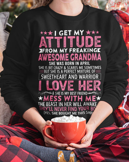 I GET MY ATTITUDE FROM MY GRANDMA APRIL EDITION – FROM GRANDMA TO GRANDDAUGHTER NTTD04 (SKU07-163-04)