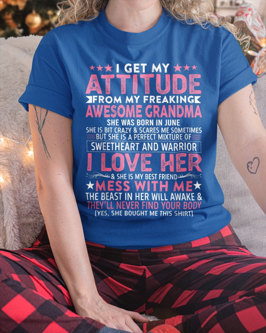 I GET MY ATTITUDE FROM MY GRANDMA JUNE EDITION – FROM GRANDMA TO GRANDDAUGHTER NTTD06 (SKU07-163-06)