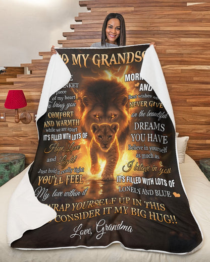 Special Gift For Your Grandson Blanket - From Grandma (SKUB12-133)