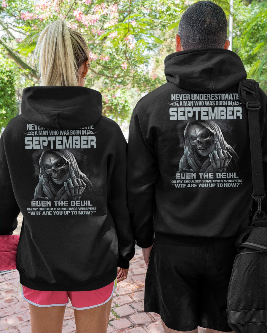 SEPTEMBER - NEVER UNDERESTIUNDER A MAN - T-SHIRT FOR MAN - ntnt09 (SKU08-05-09)