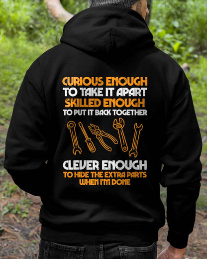 Curious Enough To Take It Apart Car Auto Garage Mechanic Men T-Shirt - Gift For Mechanic - ntnt (SKUM08-D12)