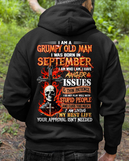 I AM A GRUMPY OLD MAN BORN IN SEPTEMBER - FROM BOY - NTNT09 - (SKU12-319-09)