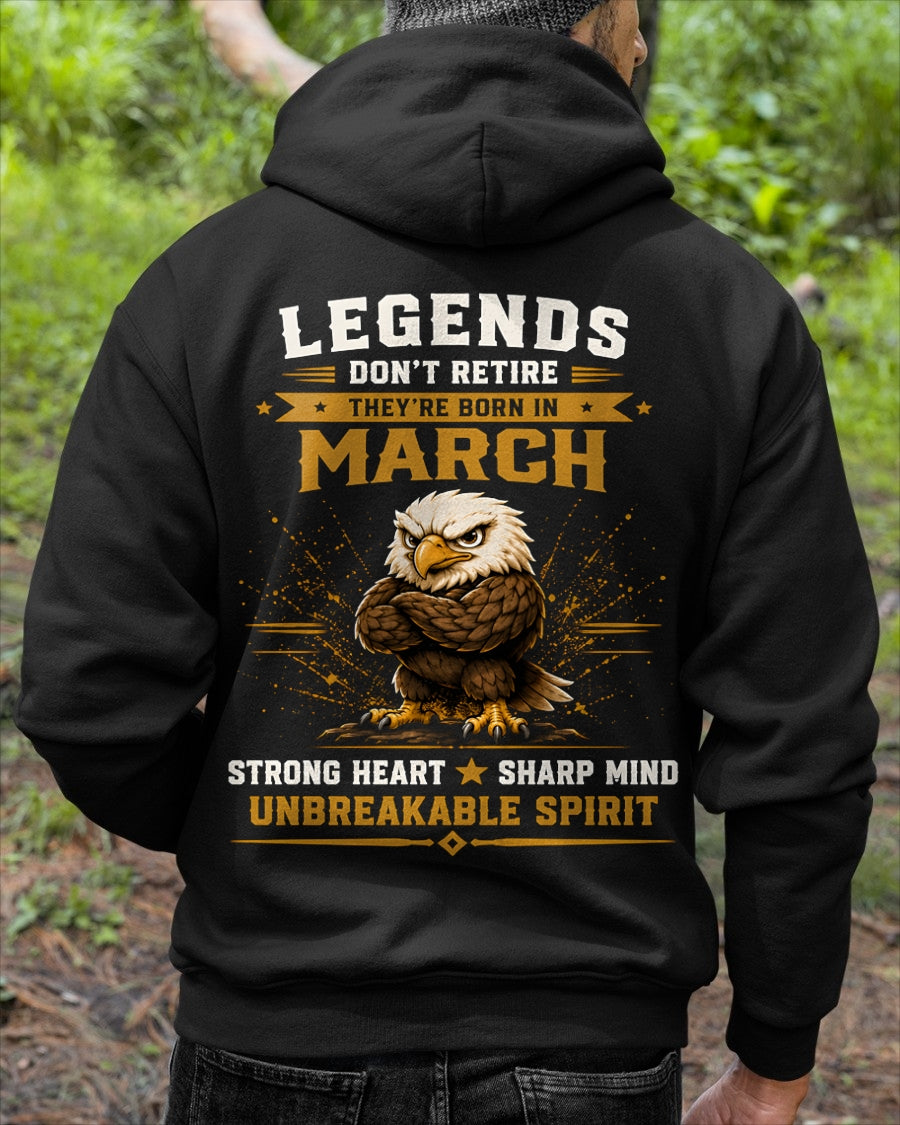 March Legends Don't Retire Bald Eagle Shirt - From Boy - NTNT03 - ( SKU2608-382-03 )
