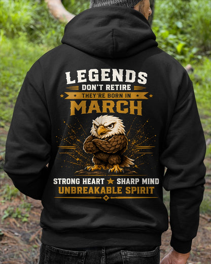 March Legends Don't Retire Bald Eagle Shirt - From Boy - NTNT03 - ( SKU2608-382-03 )
