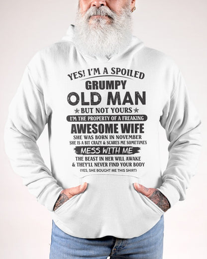 Awesome wife November - Perfect gift for your husband - ntnt11 (SKU96-68-11)