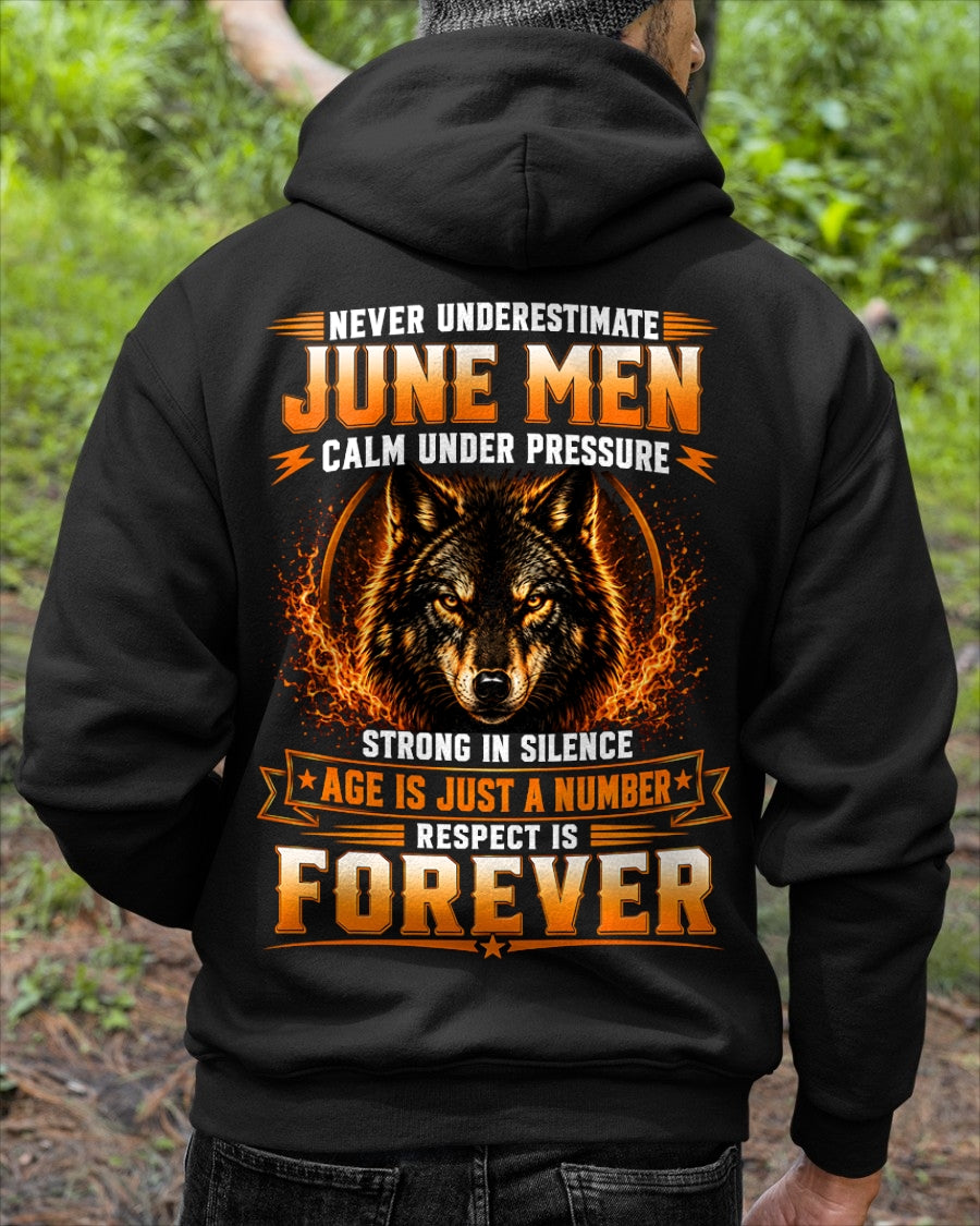June Men Wolf Shirt – Calm Under Pressure, Respect Is Forever T-Shirt - From Boy - NTNT06 - (SKU2609-59-06)