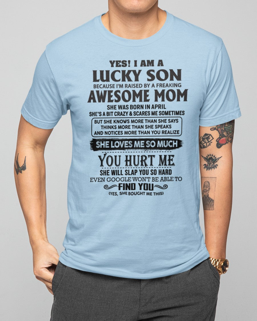 April - Awesome Mom - Perfect Gift For Your Son From Mom - ntnt04 (SKU-LKW-04)