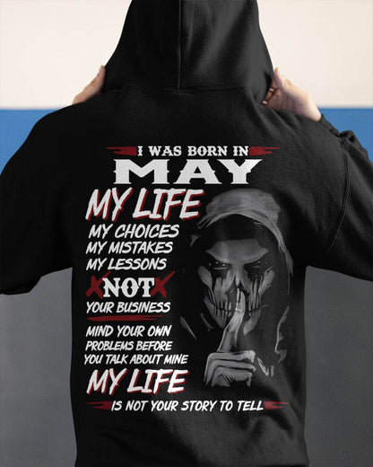I Was Born In May My Life - T Shirt For Woman - ntnt05 (SKU08-36-05)