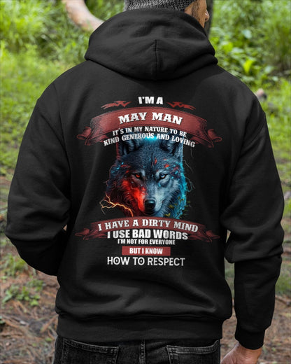 MAY - KNOW HOW TO RESPECT - BIRTHDAY T-SHIRT FOR MEN - ntnt05 / male (SKU12-162-05)