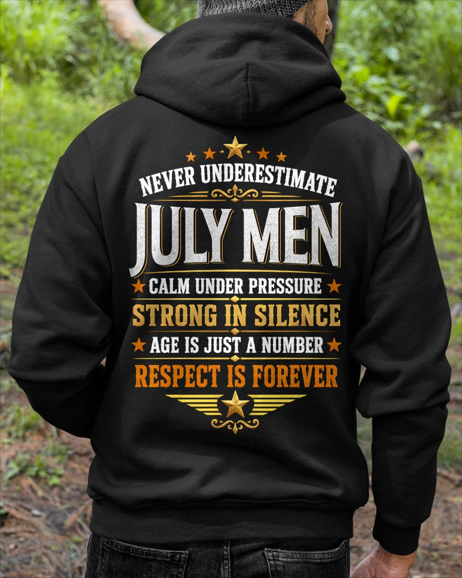 July Men Wolf Shirt – Calm Under Pressure, Respect Is Forever T-Shirt - From Boy - NTNT07 - (SKU2608-610-07)