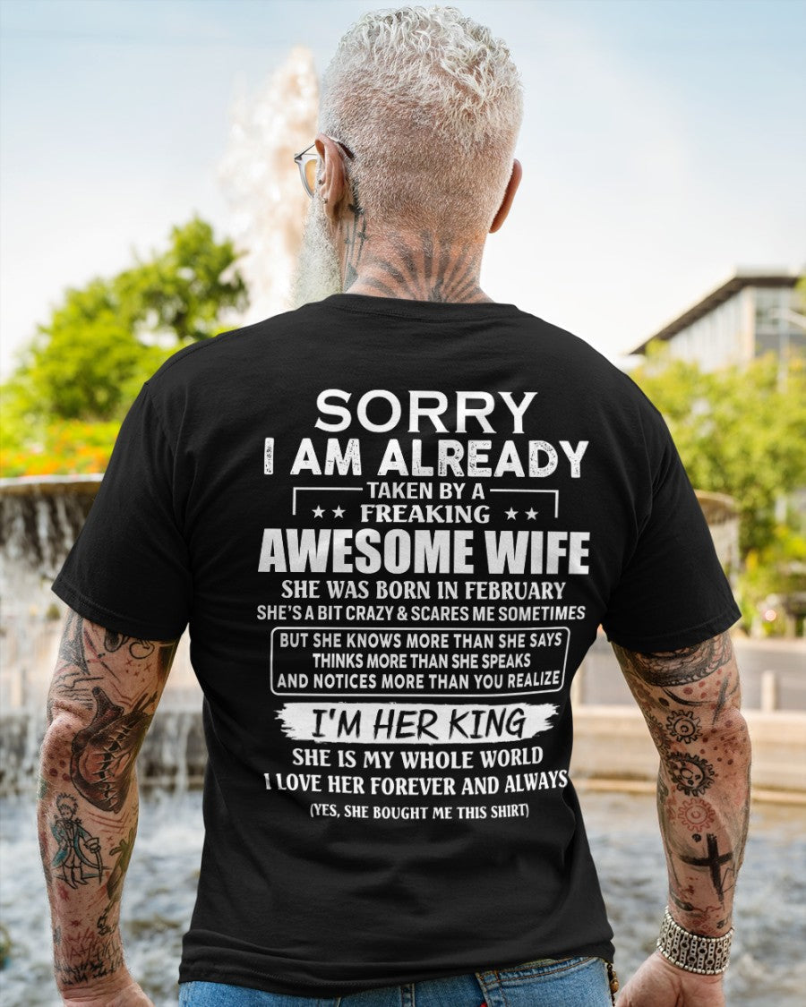 Awesome wife February - Perfect gift for your husband - ntnt02 (SKU68-79-02)