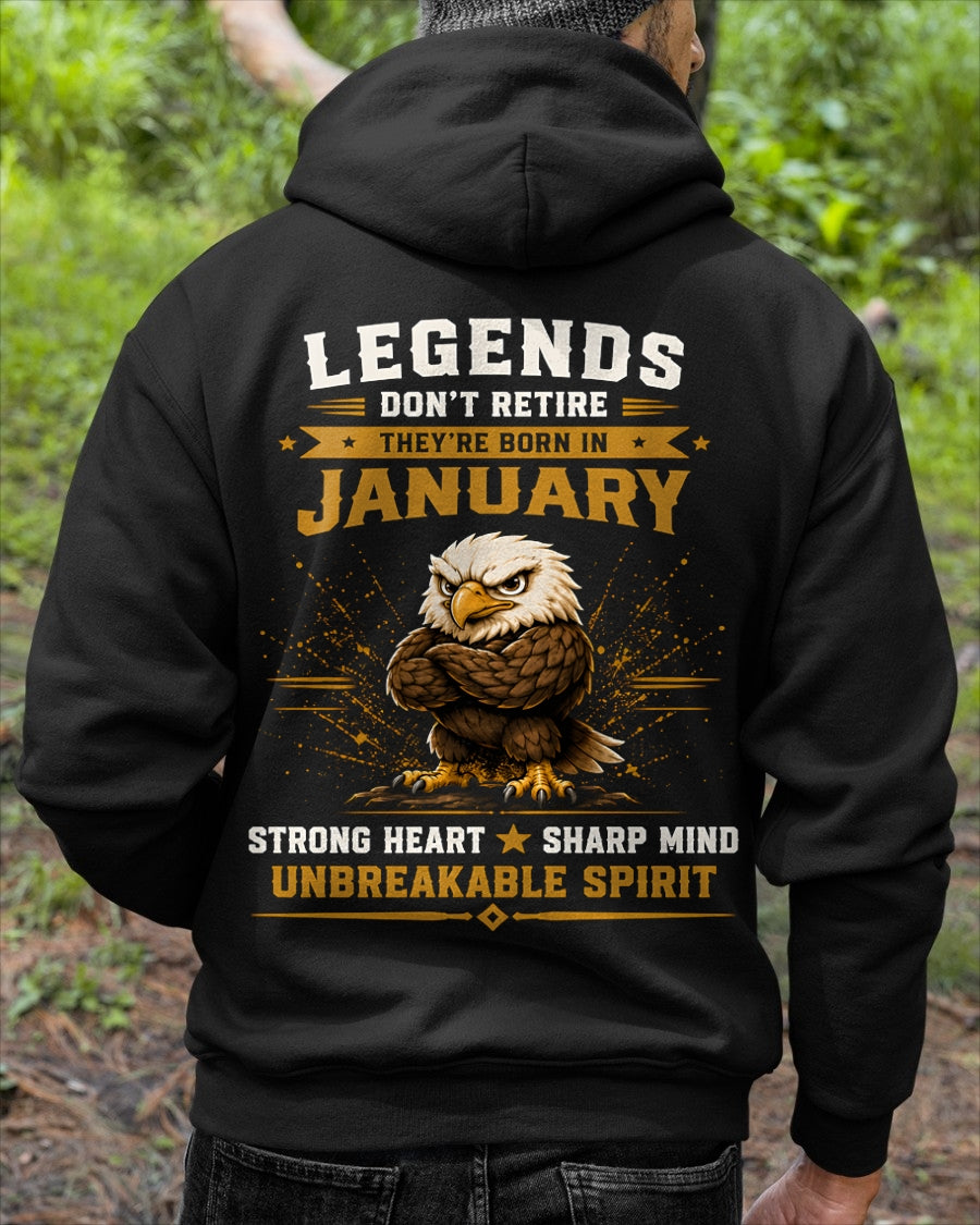 January Legends Don't Retire Bald Eagle Shirt - From Boy - NTNT01 - ( SKU2608-382-01 )