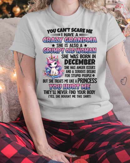 You Can’t Scare Me I Have A Crazy Grandma - Gift For Grandson And Granddaughter From Grandma - ntnt12 (SKU09-106-12)