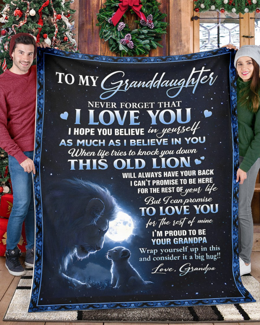 To My Grandaughter Blanket – Wrapped In Love From Granpa(SKU2603-149)
