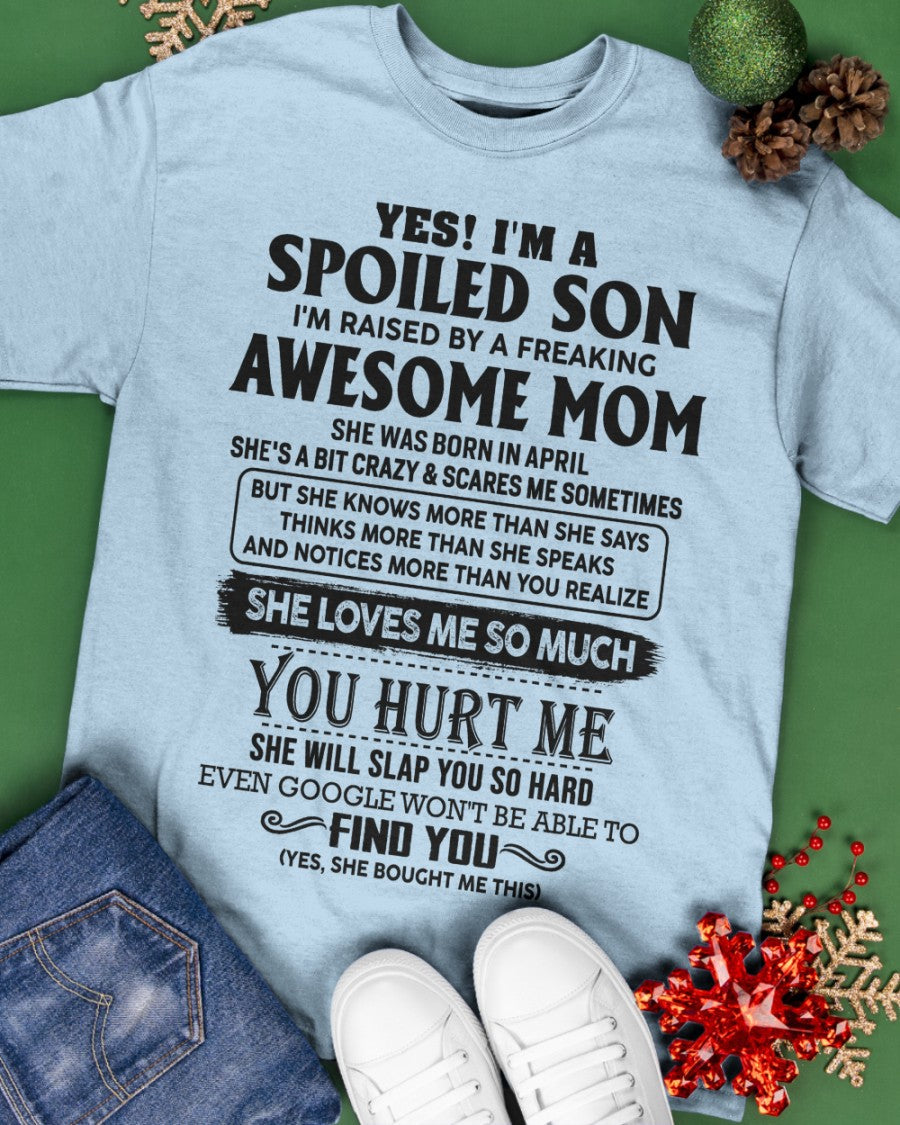 April - Awesome Mom - Perfect Gift For Son From Mom - ntnt04 (SKU-SPW-04)