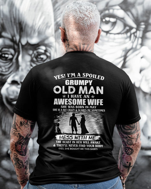 Awesome wife was born May - Gift for boyfriend, Gift for husband from wife - Perfect gift for your husband - ntnt05 (SKU10-79-05)