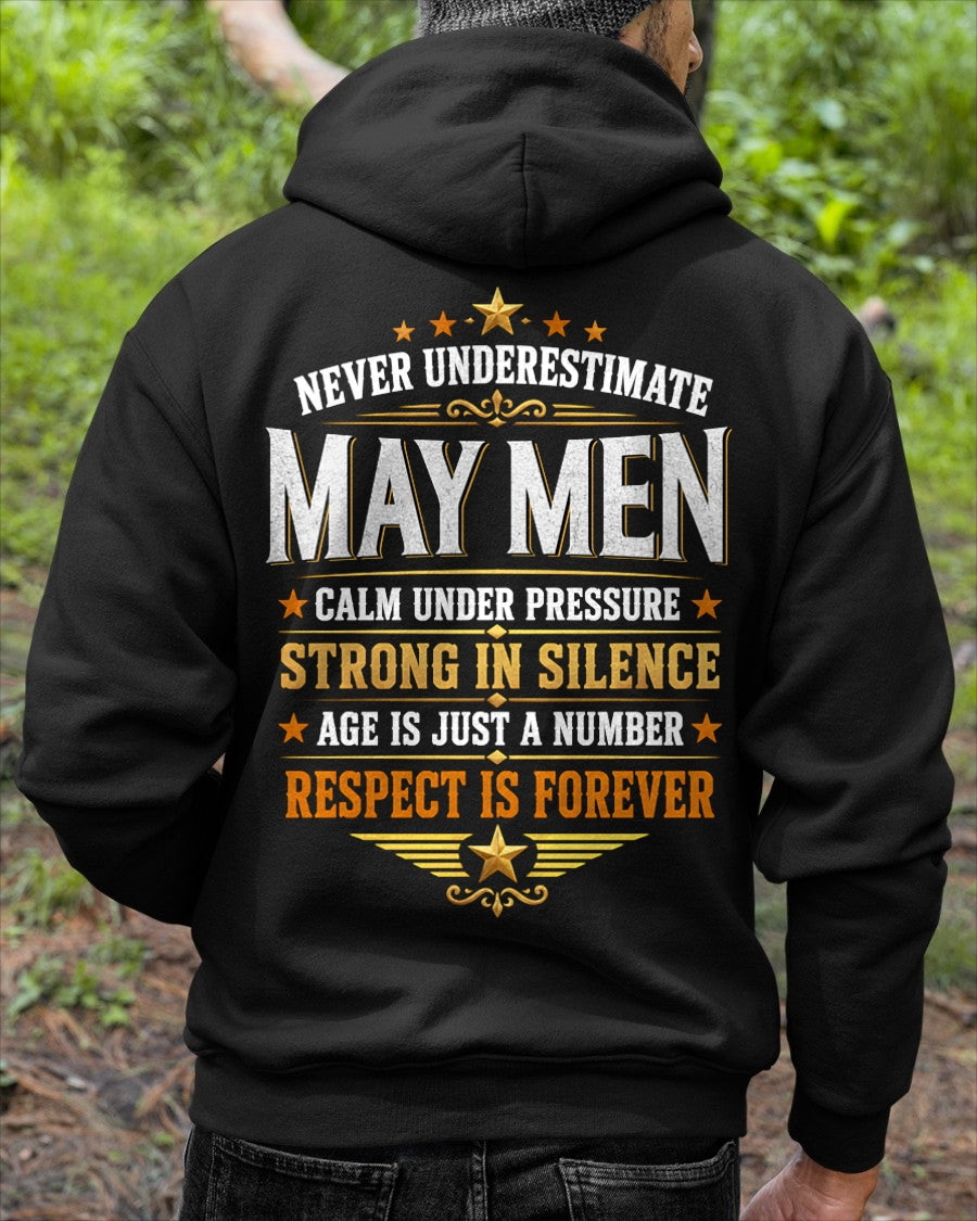 May Men Wolf Shirt – Calm Under Pressure, Respect Is Forever T-Shirt - From Boy - NTNT05 - (SKU2608-610-05)