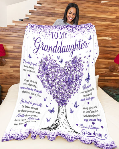 Special Gift For Your Granddaughter Blanket - From Grandma (SKU2608-474)